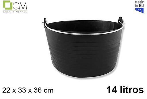 [103028] Alcofa de polietileno com alça de ferro 14 l.