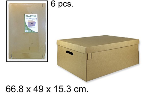 [101766] Brown multifunction cardboard box 67x49x15 cm
