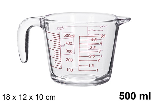 [105851] Glass measuring jug for microwave 500 ml