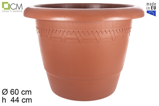 [103102] Vaso de plástico Elsa em terracota 60 cm