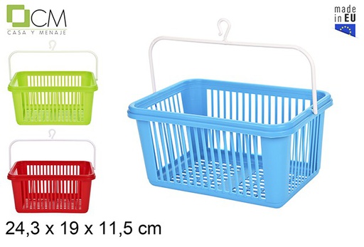 [103052] Cestino in plastica per mollette colori assortiti