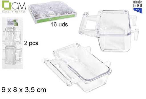 [102989] Pack 2 mangeoires à oiseaux en plastique