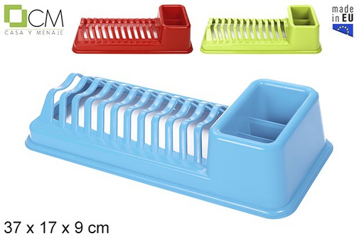 [103044] Scolapiatti in plastica 12 piatti colori assortiti