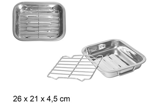 [105802] Bandeja horno con grill 25 cm