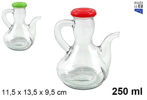 [107795] Aceitera arcuza cristal con tapón plástico 1/4 l.