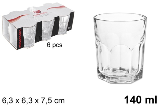 [105976] Pack 6 copos de água Hispania 140 ml