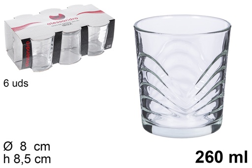 [106176] Pack 6 verre d'eau Ibiza 260 ml