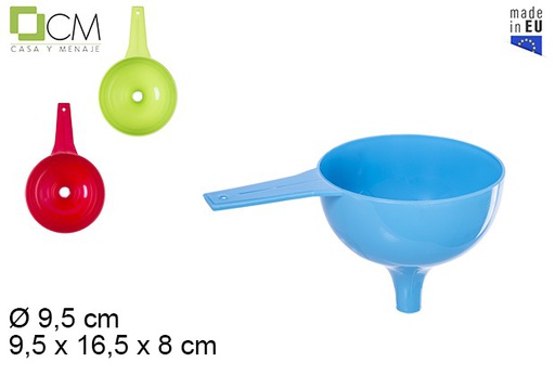 [107771] Imbuto in plastica con manico colori assortiti 10 cm