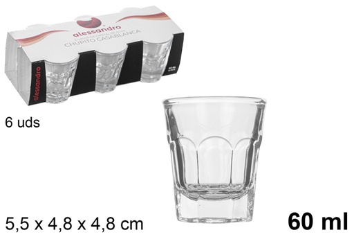 [106178] Pack 6 verre à liqueur Casablanca 60 ml