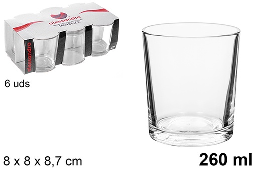 [104524] Pack 6 vasos cristal agua Marbella 260 ml