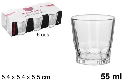 [106170] Pack 6 bicchierini Montecarlo 55 ml