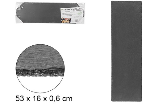 [107304] Rectangular slate tray 53x16 cm