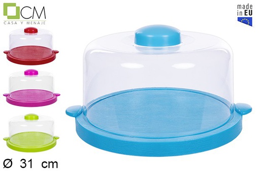 [107915] Formaggiera in plastica con manici colori assortiti 31 cm