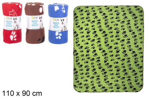 [104835] Manta para animais de estimação decorada sortida 110x90 cm
