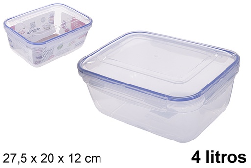 [107821] Contenitore per alimenti plastica ermetico rettangolare Seal 4 l.
