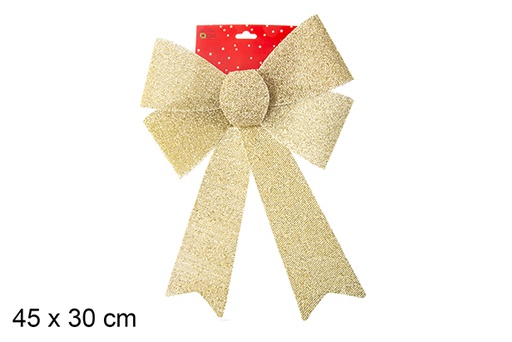 [107517] Christmas bow snowflakes gold 45x30 cm