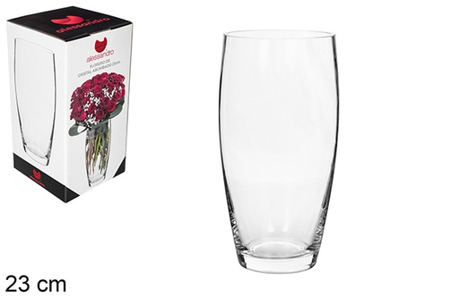 [107647] Vase en verre abombado 23 cm