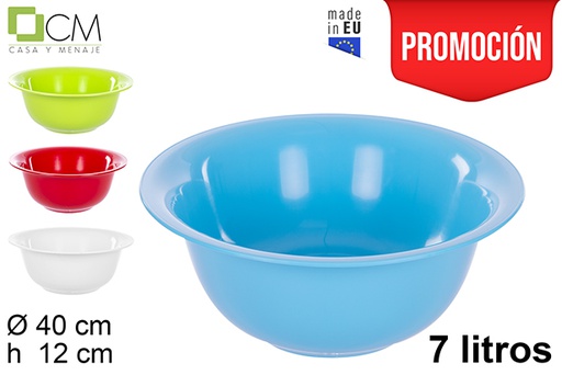 [108026] Plastic basin assorted colors 7 l.