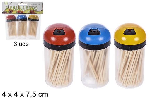 [107742] Pack 3  porta-paliteiros de bambu