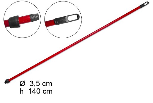 [107870] Bâton rouge avec adaptateur 140 cm