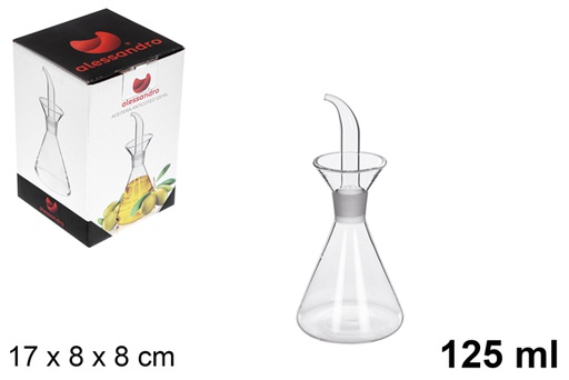 [107630] Glass oil cruet with no-drip stopper 125 ml
