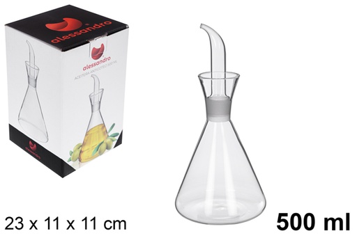 [107632] Glass oil cruet with no-drip stopper 500 ml