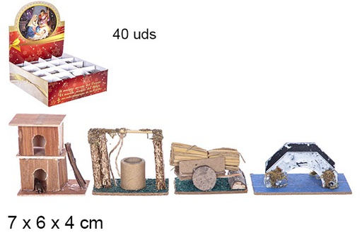 [107475] Escena Belén surtida 4 modelos 7x6 cm