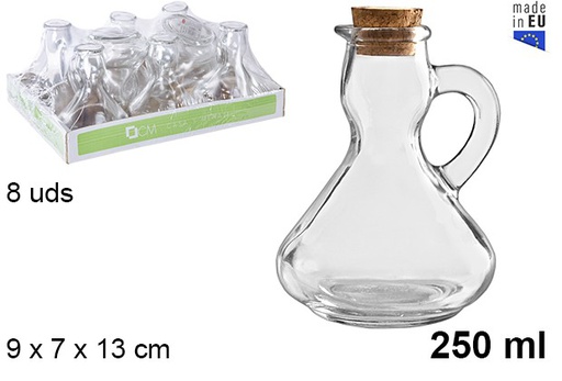 [108114] Aceitera arcuza cristal con pico tapón corcho 1/4