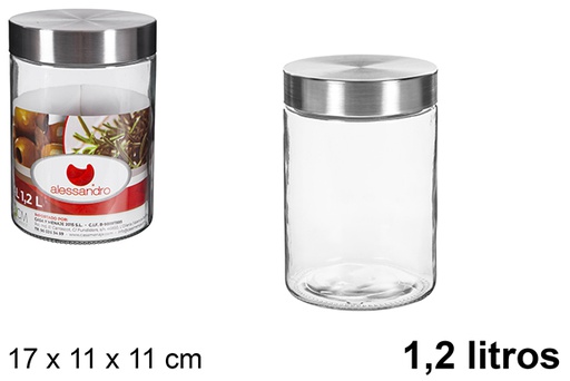 [107973] Glass jar with metal lid 1,2 l.