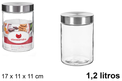 [107973] Glass jar with metal lid 1,2 liters