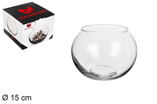 [106228] Vaso de vidro bola 15 cm