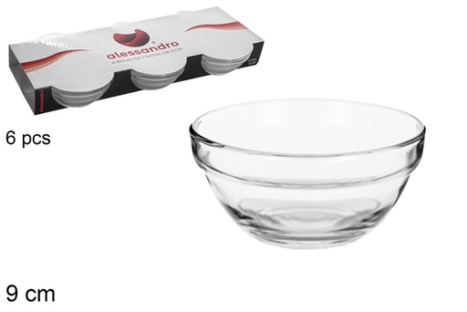 [107764] Pack 6 bowls cristal 9 cm