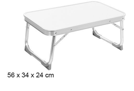 [108639] Petite table pliante blanche 56x34 cm