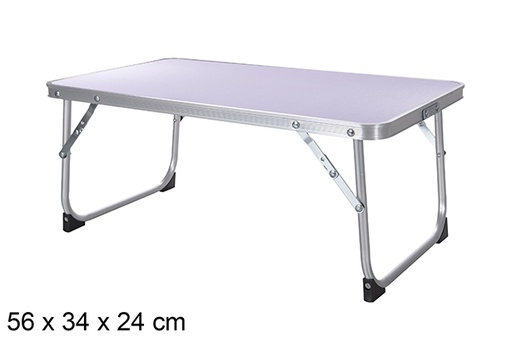 [108639] Petite table pliante blanche 56x34x24 cm