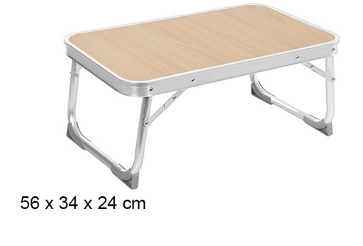 [108640] Petite table pliante couleur bois 56x34x24cm