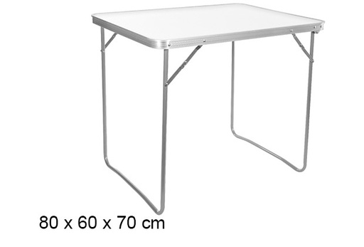 [108641] Table pliante blanche 80x60 cm