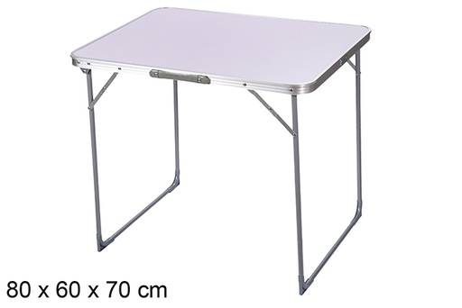 [108641] White folding table 80x60 cm