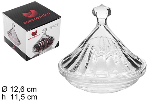 [107759] Sevilla glass candy bowl