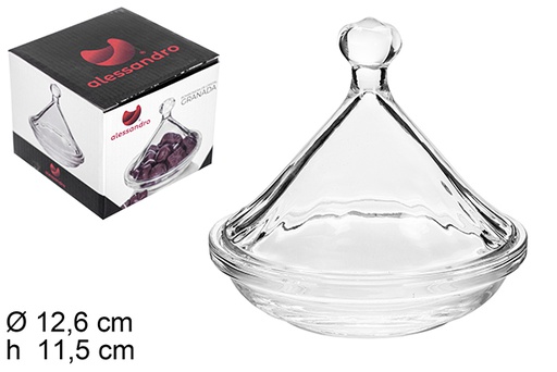 [107763] Granada glass candy bowl