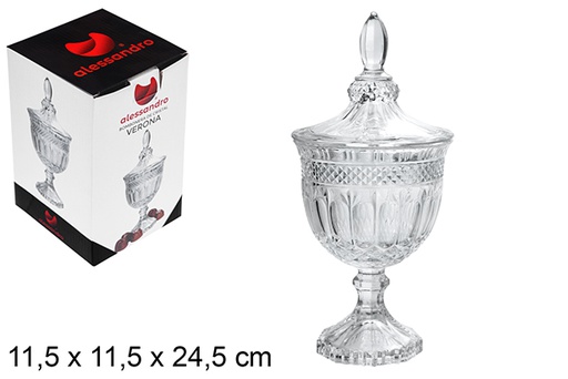 [107957] Bonbonnière en verre Verona