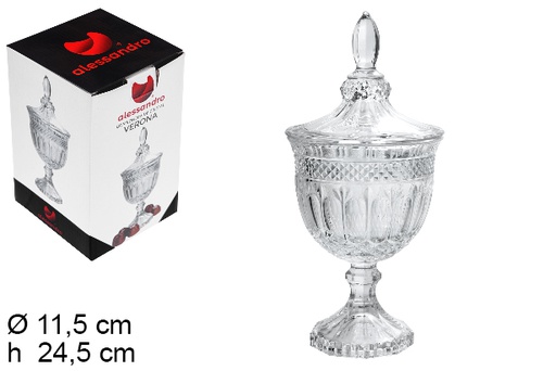 [107957] Bonbonnière en verre Verona