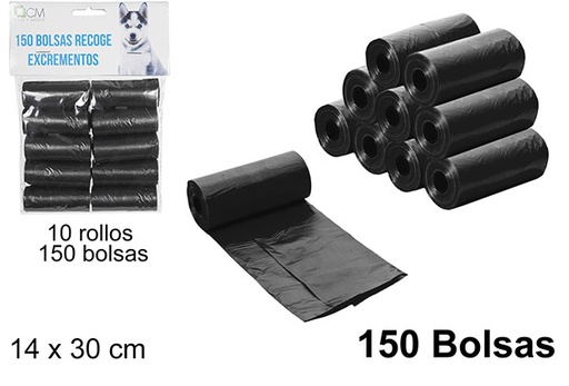 [101511] Black dog waste bags 150 units