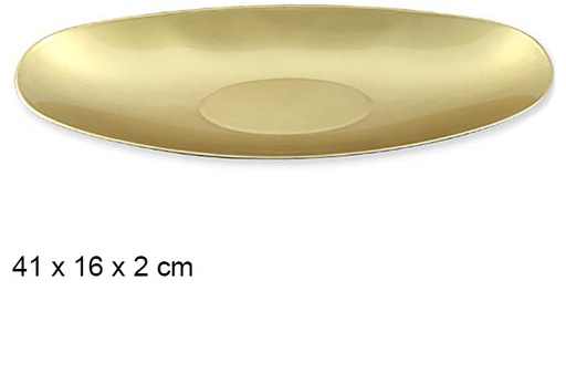 [107584] Shiny gold oval fountain 41x16 cm