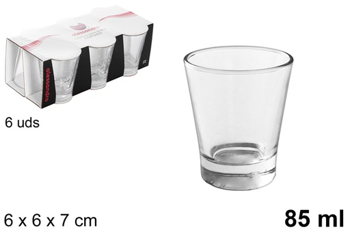 [107688] Pack 6 vaso cristal cortado 85 ml