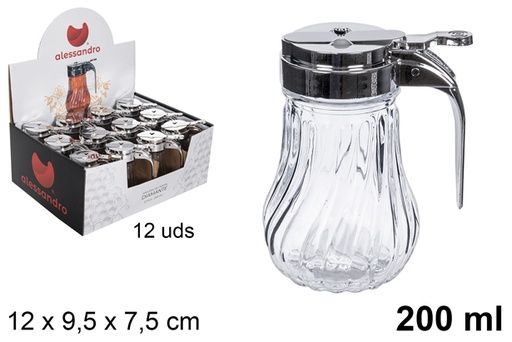 [107634] Distributeur de miel en verre Diamante 200 ml