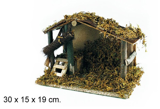 [107540] Cabane en bois 30x15x19 cm