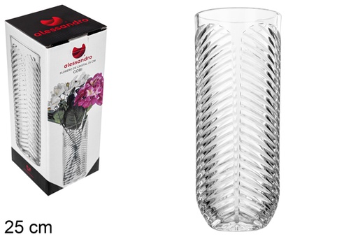 [107965] Glass flower vase Gobi 25 cm