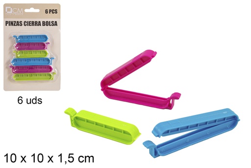 [107927] Pack 6 clips de fermeture de sac