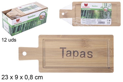 [107928] Tabla bambú multifunción con mango 23x9 cm