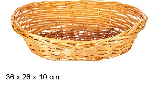 [108274] Cesta mimbre ovalada miel 36x26x10 cm